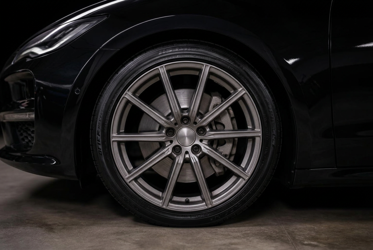 The same luxury performance wheel clean and renewed after decontamination
